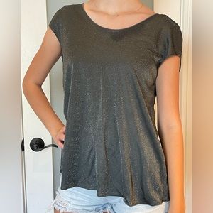 Gorgeousss ARMANI collezioni gray sparkly blouse.